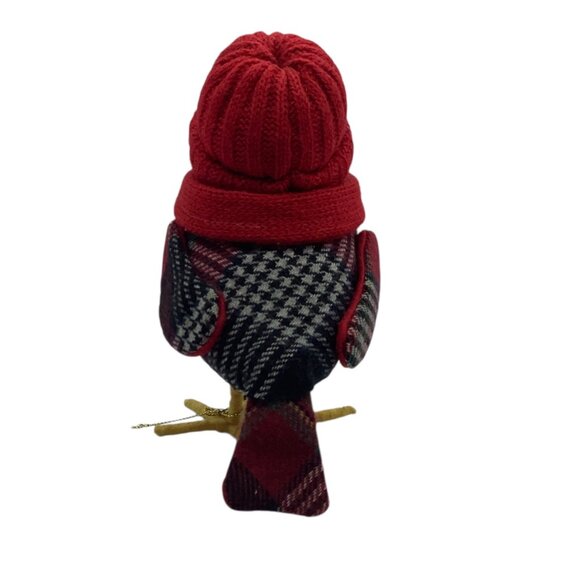 Target Spritz 2017 Featherly Friends BRIGGS Fabric Bird Figurine 6.5" Winter - Picture 3 of 8